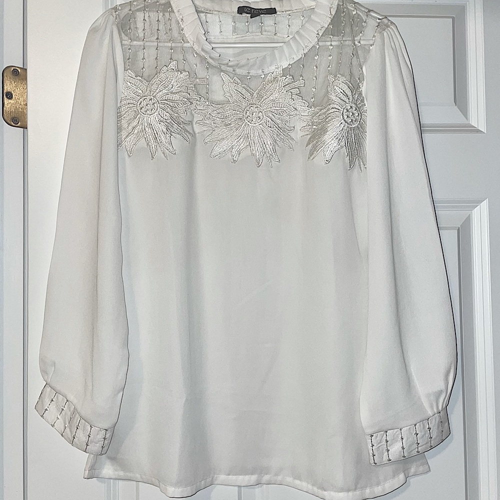 White Embroidery Blouse
